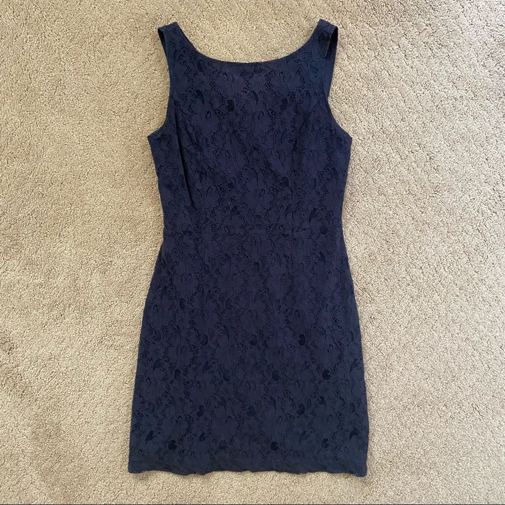 Banana Republic Navy Lace Sleeveless Dress Sz 2